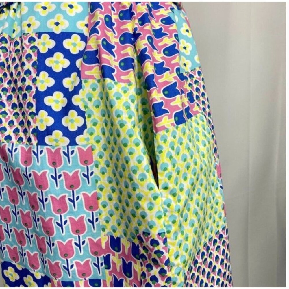 Talbots Island Patchwork Belted Shirtdress Size 10 - Picture 7 of 7